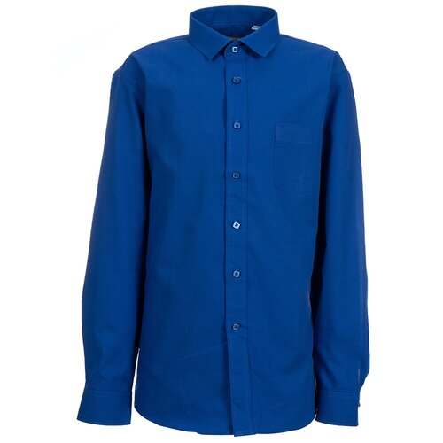 Школьная рубашка Tsarevich, размер 164-170, синий рубашка детская tsarevich bell blue knopka размер 164 170