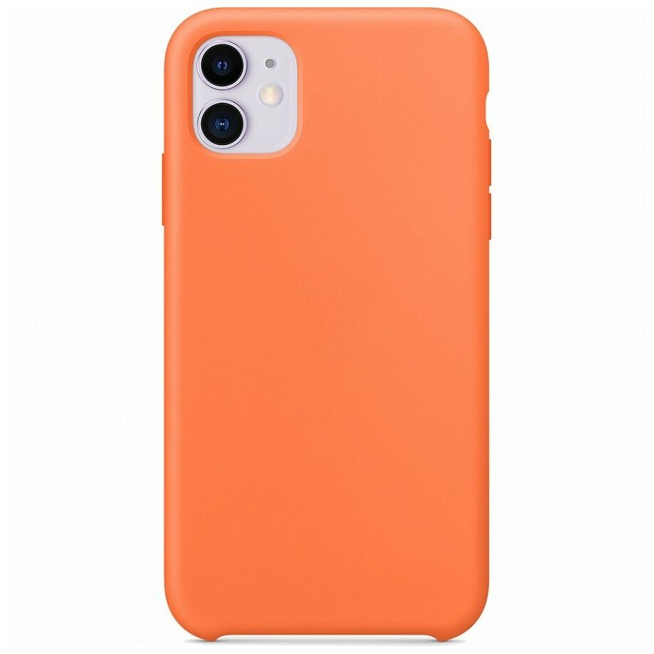 Силиконовая накладка без логотипа (Silicone Case) для Apple iPhone 11 оранжевый