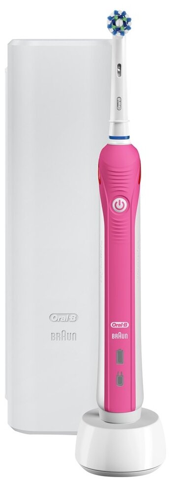 Электрическая зубная щетка Oral-B Pro 2 2500 new, розовый (Pro 2 2500)