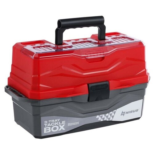 ящик для снастей nisus tackle box трехполочный цвет оранжевый 241404 NISUS Ящик для снастей Tackle Box NISUS трёхполочный, цвет красный