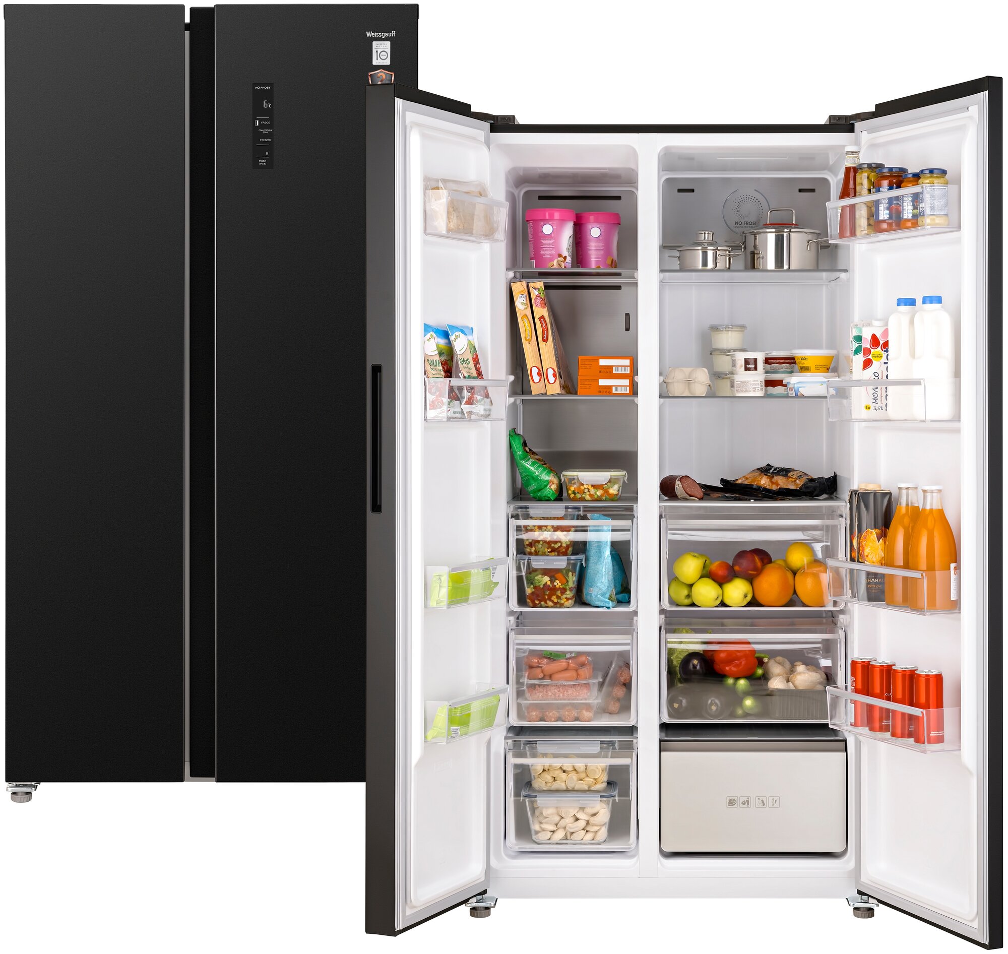 Отдельностоящий холодильник с инвертором Weissgauff Wsbs 739 Nfbx Inverter Professional - фотография № 7