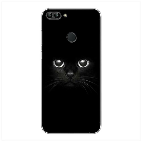 фото Силиконовый чехол "взгляд черной кошки" на huawei p smart / хуавей п смарт case place