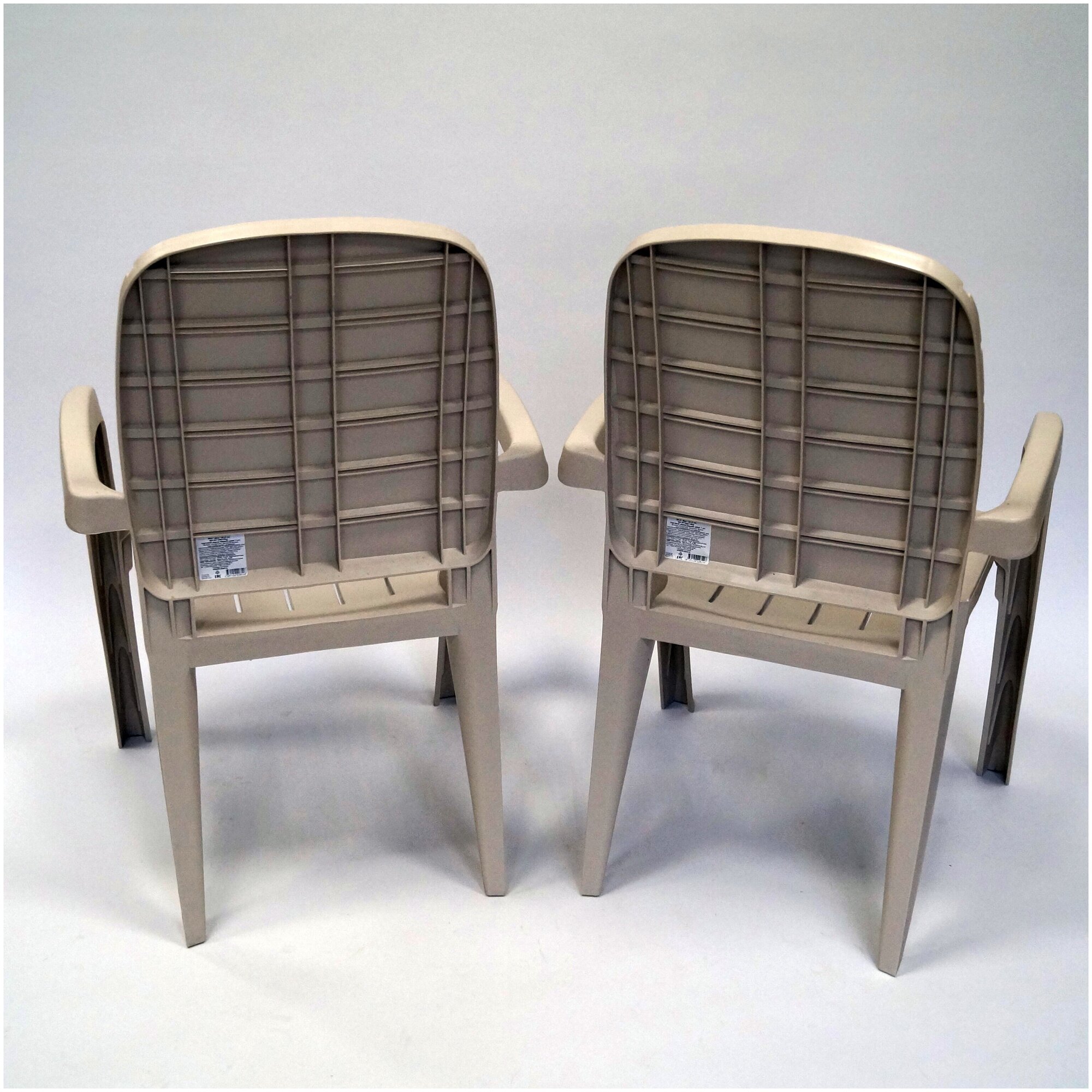 Садовые пластиковые кресла стулья для дачи Прованс, Грэй, 2 шт - фотография № 2