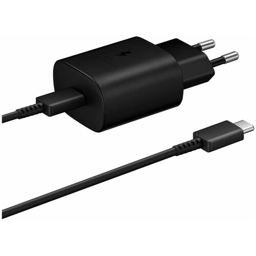 Samsung Сетевое зарядное устройство USB Type-C Power Delivery 25W Black 2022 new face lifting pdo thread lift korea pdo blunt 4d cog 19gx100mm 21gx60mm pdo thread from korea