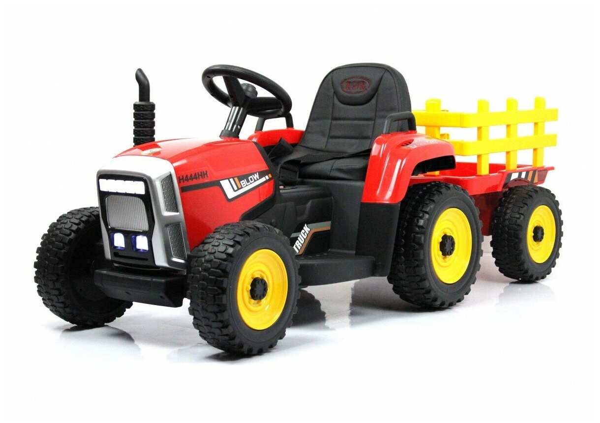 Детский электромобиль-трактор RiverToys H444HH красный