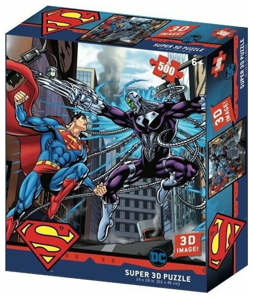 Prime3D Пазл 3D Супермен против Электро 500 деталей PR32522