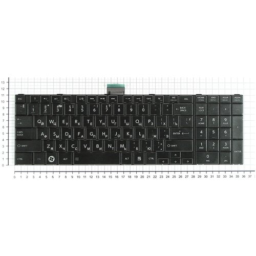 Клавиатура для ноутбука Toshiba V000271010 черная c черной рамкой