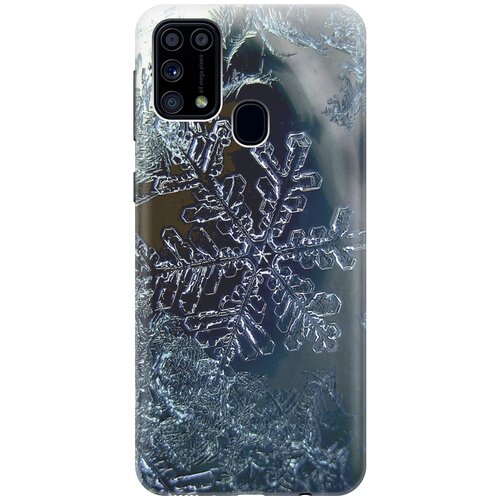 фото Силиконовый чехол на samsung galaxy m31 / самсунг м31 с принтом "макро снежинка gosso
