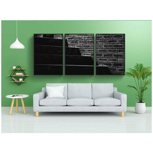 фото Набор модулных постеров для интерьера "шаг, лестница, вверх" 60x90 см. в тубусе, без рамки lotsprints