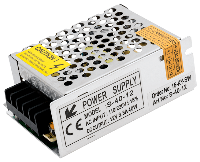 Блок питания для светодиодов 220/12V 40W, IP20 сетка SWGroup - фото №1