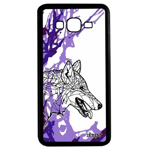 фото Ударопрочный чехол на телефон // galaxy grand prime // "волк" дизайн охота, utaupia, фиолетовый