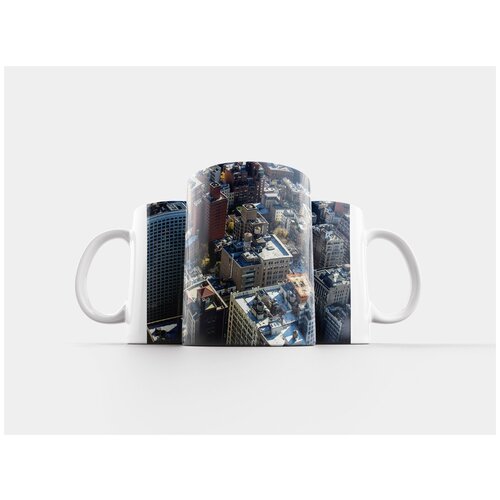 фото Кружка "здания, городской пейзаж, с высоты птичьего полета" 320 мл lotsprints