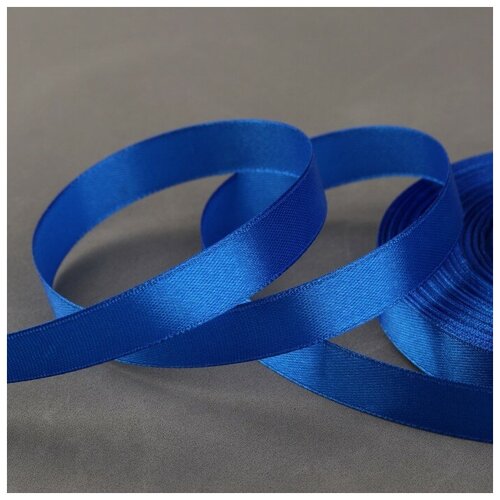 Лента атласная, 12 мм × 33 ± 2 м, цвет синий №040(2 шт.)