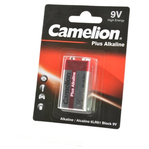 Батарея Camelion Plus Alkaline 6LR61-BP1 6LR61 BL1, 1шт батарейка focusray ultra alkaline 6lr61 bl1 1 12 144