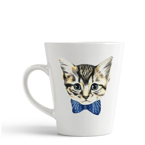 фото Кружка-латте coolpodarok котенок с бантиком