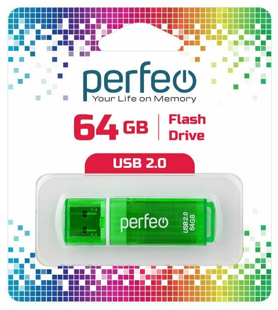 USB флешка Perfeo USB 64GB C13 Green