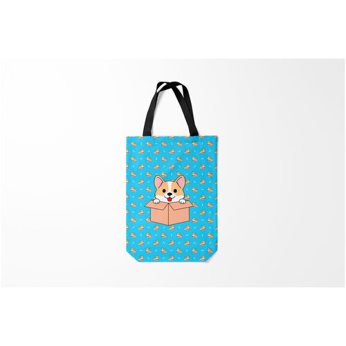 фото Сумка-шоппер / 31х42 см / популярные иллюстрации / животные корги burnettie