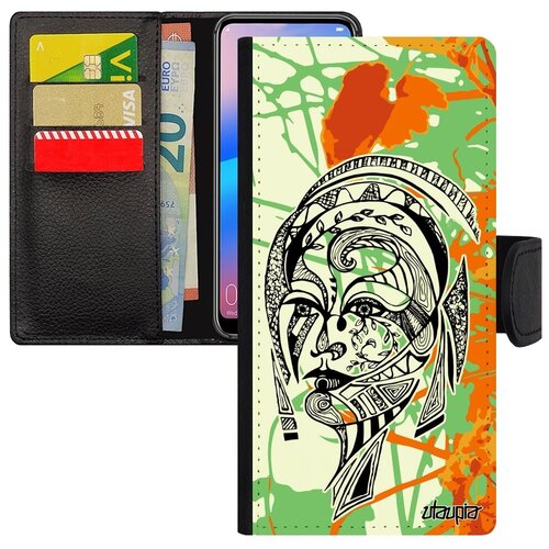 фото Красивый чехол-книжка для мобильного // huawei p20 pro // "портрет женщины" fleur этнический, utaupia, цветной