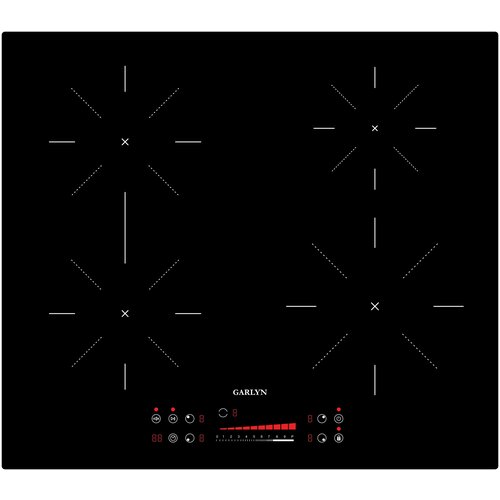 Индукционная варочная панель GARLYN H-7000, цвет панели чёрный, цвет рамки черный