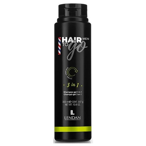 Шампунь-гель 3 в 1, 300 мл/ Shampoo-Gel Hair To Go Men, Lendan (Лендан) 300 мл мусс экстрасильной фиксации 300 мл hair to go twister lendan лендан