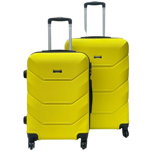Комплект чемоданов , 2 шт., 82 л, размер S/M, желтый комплект чемоданов на багажник для мотоцикла комплект чемоданов с внутренней сумкой комплект чемоданов боковая спортивная сумка водоне