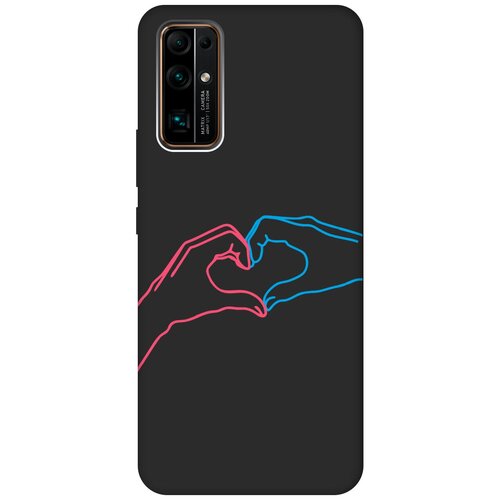 Матовый Soft Touch силиконовый чехол на Honor 30, Хонор 30 с 3D принтом Fall in Love черный матовый soft touch силиконовый чехол на honor 80 pro хонор 80 про с 3d принтом fall in love черный