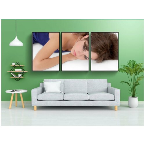 фото Набор модулных постеров для интерьера "модель, девочка, салон красоты" 60x90 см. в тубусе, без рамки lotsprints