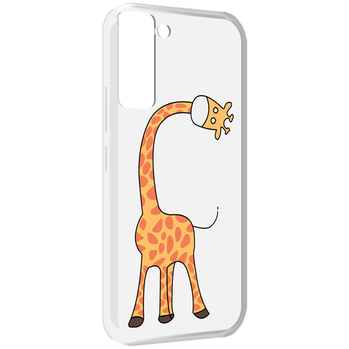 Чехол MyPads жирафик детский для Tecno Pop 5 LTE / Pop 5 Pro задняя-панель-накладка-бампер