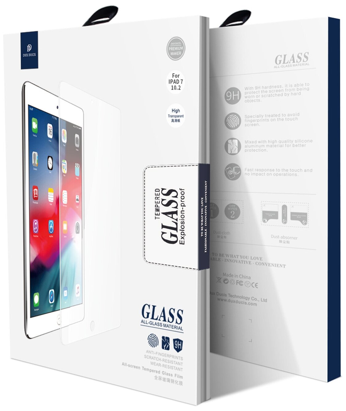 Защитное стекло Dux Duсis для iPad 7 10.2" (2019) / iPad 8 10.2" (2020) / iPad 9 10.2 (2021) 0.33 мм прозрачный