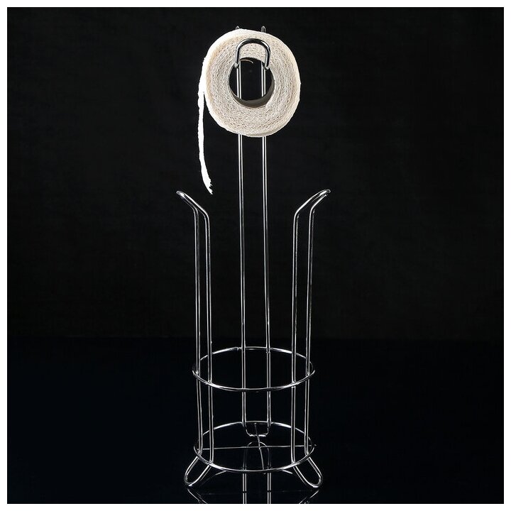 Держатель-стойка для туалетной бумаги Доляна, 14,5×15×48 см - фотография № 3
