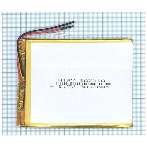 фото Аккумулятор li- pol (батарея) 3*70*90мм 3pin 3.7v/3000mah vbparts