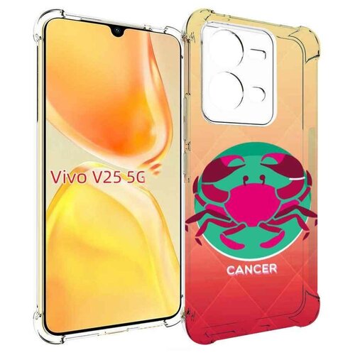 Чехол MyPads знак зодиака рак 4 для Vivo V25 5G / V25e задняя-панель-накладка-бампер