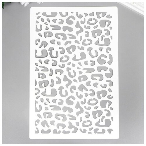 Трафарет декоративный Sima-land Леопард цвет белый, пластик, 24х16 см (7883262)