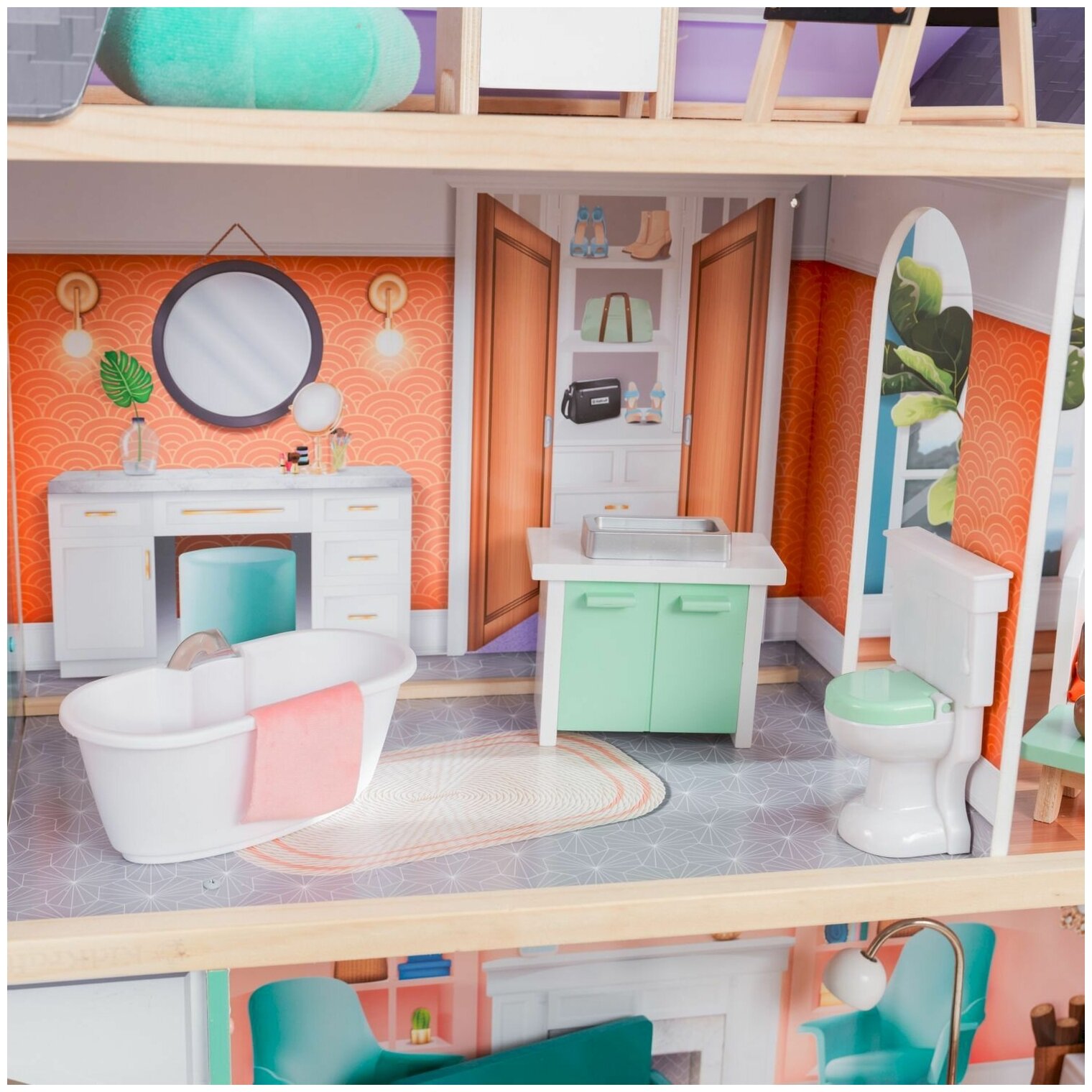Кукольный домик KidKraft Dahlia Mansion с системой легкой сборки EZ Kraft Assembly (65987) - фото №2