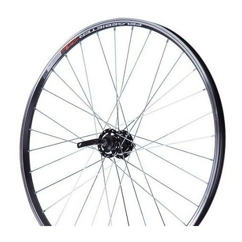 фото Колесо 27,5" переднее 32 спицы двойной обод (колесо 27,5" перед, двустен.обод 32 отв., втулка sf a22f сталь под диск 6 болтов насып подшип , эксц) felgebieter