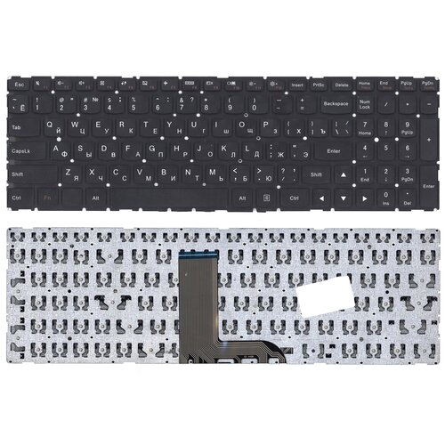 Клавиатура для ноутбука Lenovo Yoga 500-15 черная без подсветки