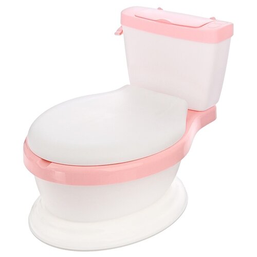 Горшок-унитаз детский, с мягким сиденьем, цвет розовый