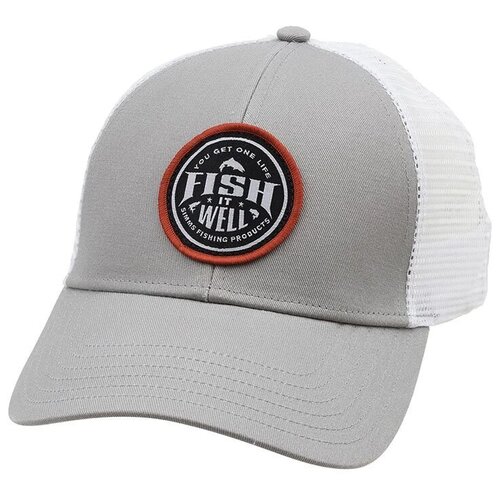 фото Simms бейсболка fish it well small fit trucker granite, унисекс, активный отдых