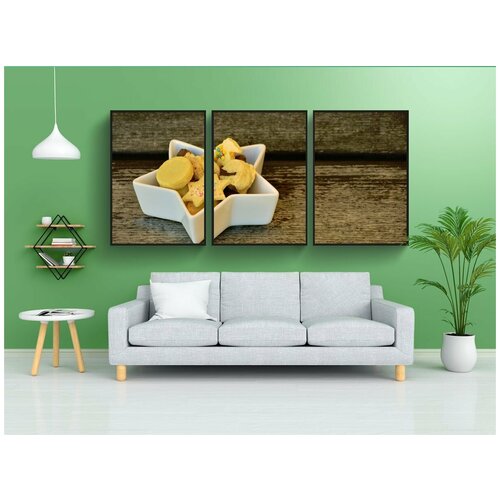 фото Набор модулных постеров для интерьера "рождественское печенье, выпечка, печенье" 60x90 см. в тубусе, без рамки lotsprints