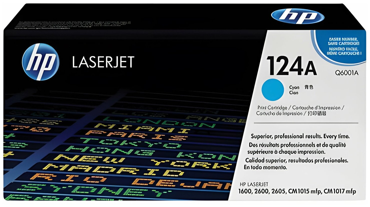 Картридж лазерный HP (Q6001A) ColorLaserJet CM1015/2600 и др, №124A, голубой, оригинальный, ресурс 2000 страниц