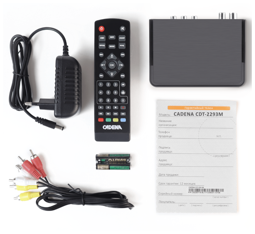 Ресивер DVB-T2 Cadena CDT-2293M (046/91/00055105) - фото №5