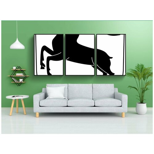 фото Набор модулных постеров для интерьера "олень, харт, доллар" 60x90 см. в тубусе, без рамки lotsprints