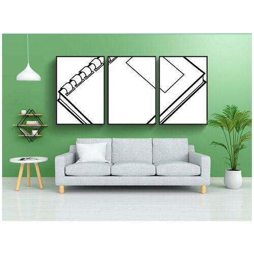 фото Модульный постер "книга, кольцами, перекидные" 180x90 см. из 3х частей в тубусе, без рамки lotsprints