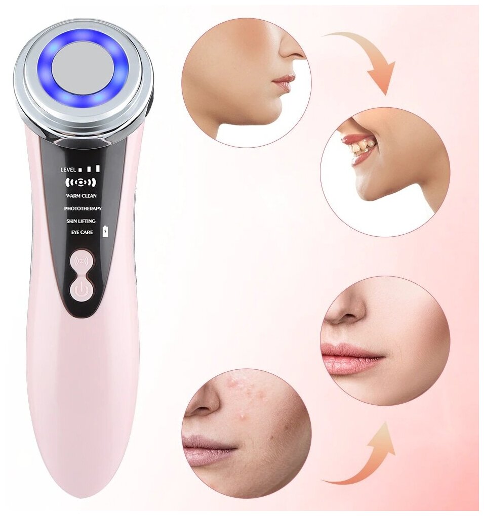 Многофункциональный массажер для ухода за кожей лица 5 в 1. 5 in 1 Multifunctional facial skin care massager - фотография № 2