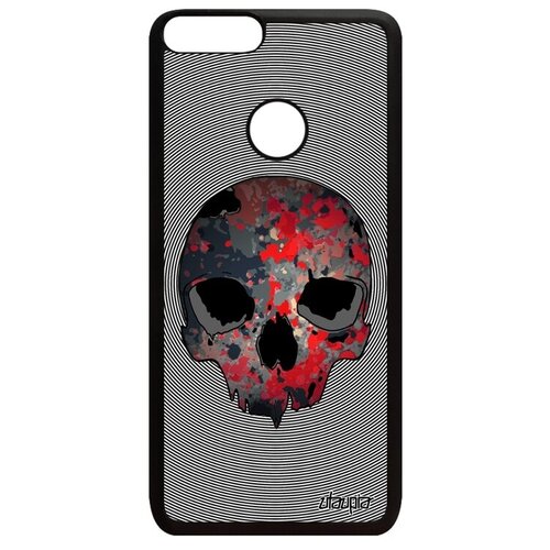 фото Ударопрочный чехол для телефона // huawei p smart 2018 // "череп" death пират, utaupia, серый