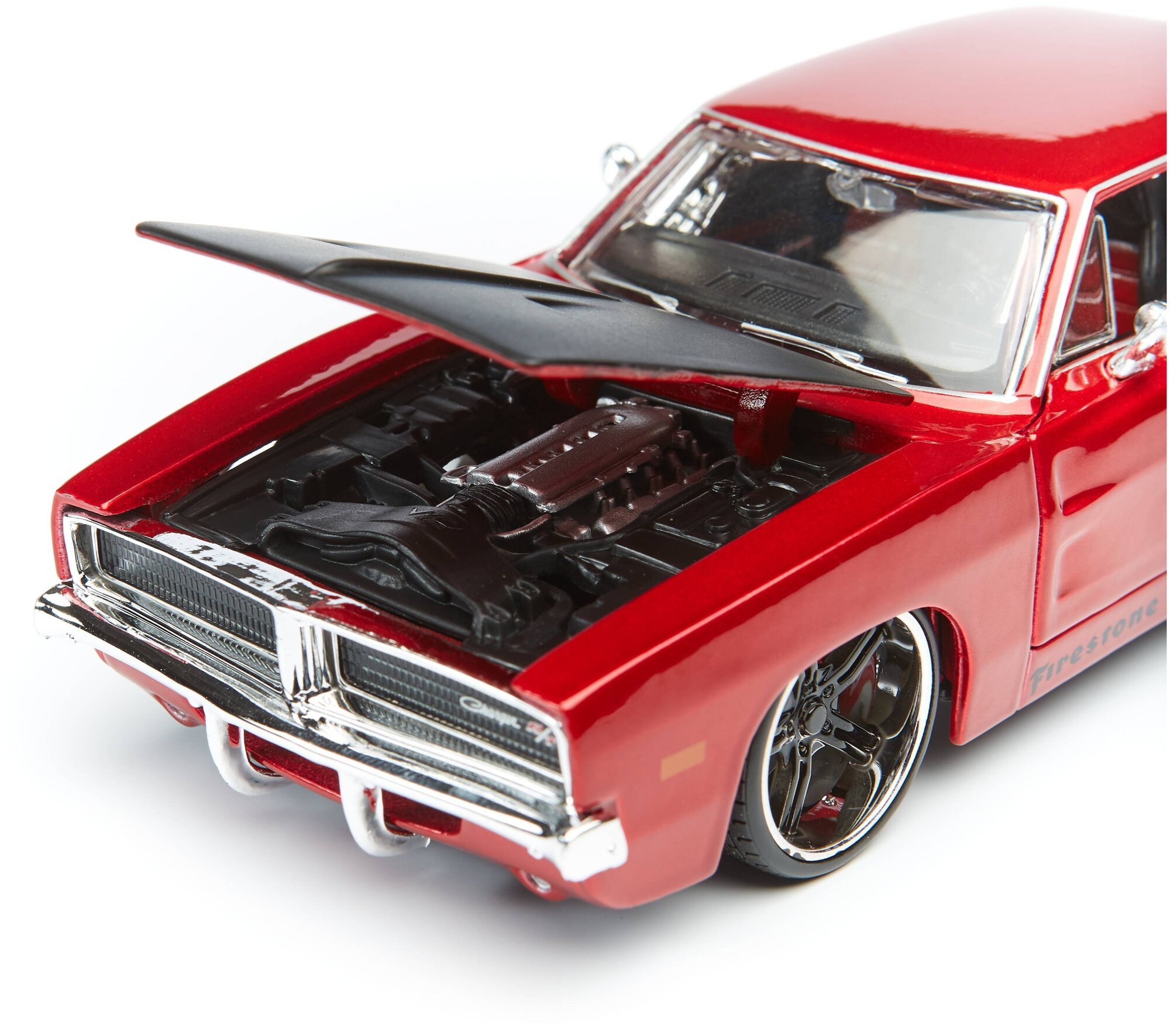 Maisto Машинка 1:24 "Design Classic Muscle - 1969 Dodge Charger R/T", красная - фото №5