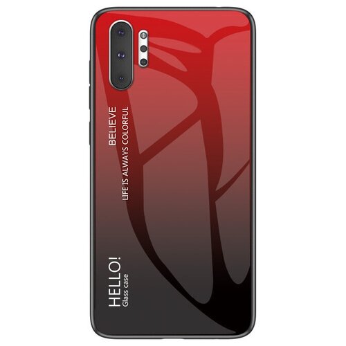 фото Чехол-бампер mypads для samsung galaxy a31 sm-a315 (2020) стеклянный из закаленного стекла с эффектом градиент зеркальный блестящий переливающийся красный