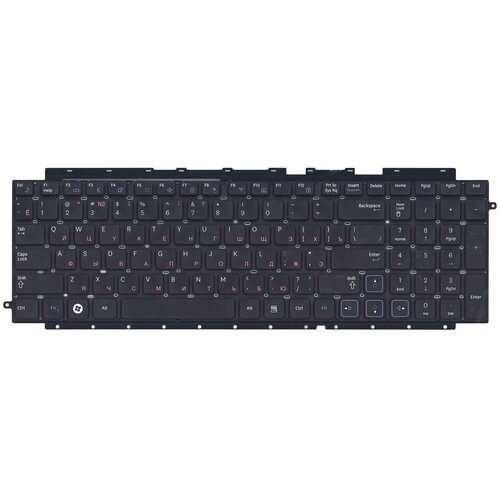 Клавиатура для ноутбука Samsung RC710 RC711 RC720 Series Плоский Enter Черная без рамки PN BA59-02921C 198000₽