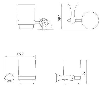 Стакан Lemark Standard LM2136C