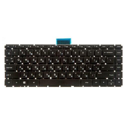 Клавиатура для ноутбука HP Stream 14-AX 14-AX010WM X360 13-S SP черная без рамки 754₽